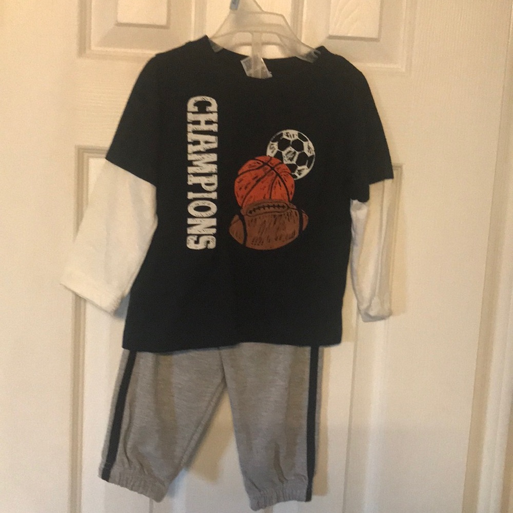 Matching toddler jumpsuit set.